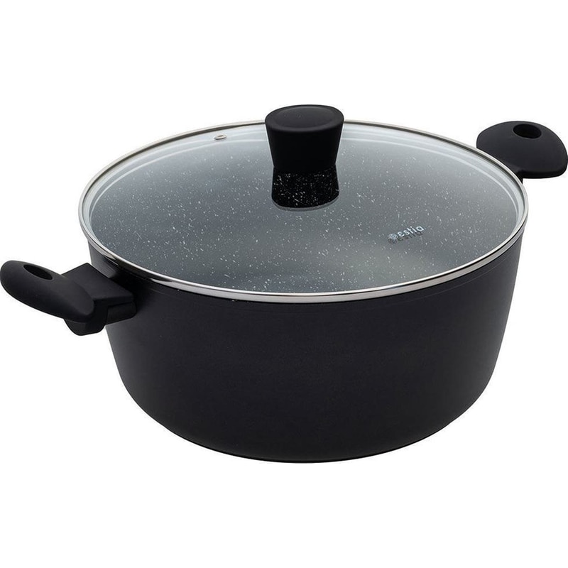 Κατσαρόλα ESTIA MAGMA 016143 28 cm Μαύρο