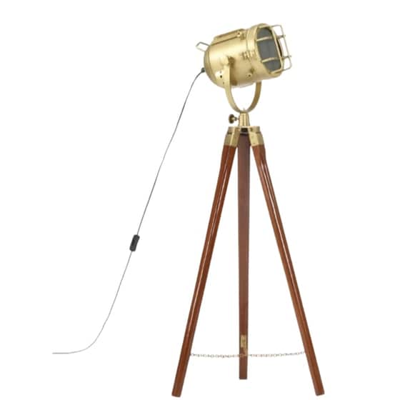 Vidaxl Φωτιστικό Δαπέδου Προβολέας Τρίποδο 97 Εκ. Μασίφ Ξύλο Μάνγκο image 9