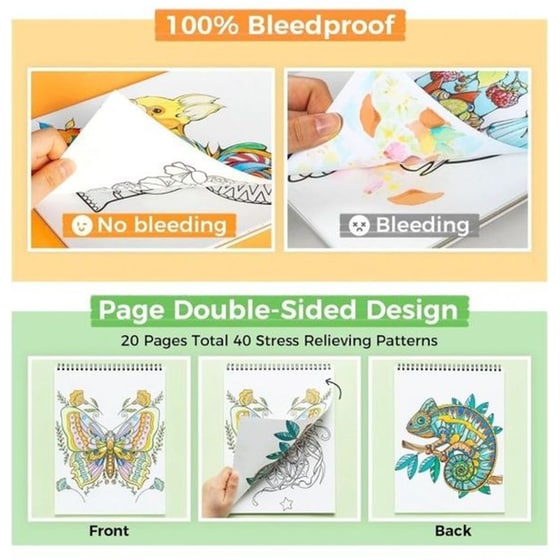 Μπλοκ Σχεδίου Ohuhu Animals and Mandala image 3