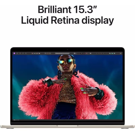 Apple MacBook Air with M3 Chip 15.3''QHD (Apple M3/16GB/256GB SSD/MacOs) Starlight image 4