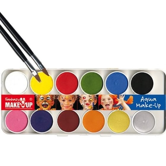 Παλέτα 12 Aqua Χρωμάτων Face Painting image 0