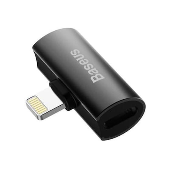 Αντάπτορας Baseus Lightning male σε Lightning 2x female - Black image 1