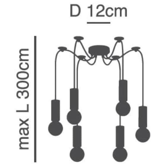 Φωτιστικό Οροφής Πολύφωτο Homelighting Adept Tube 77-8477 Μεταλλικό - Μαύρο image 1