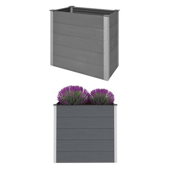 Vidaxl Ζαρντινιέρα Υπερυψωμένη Γκρι 100 X 50 X 91 Εκ. Από Wpc image 1