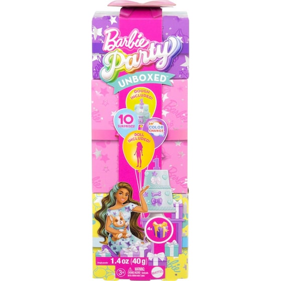 Κούκλα Mattel Barbie Party Unboxed Reveal - Μελαχρινή (JFG72) image 0