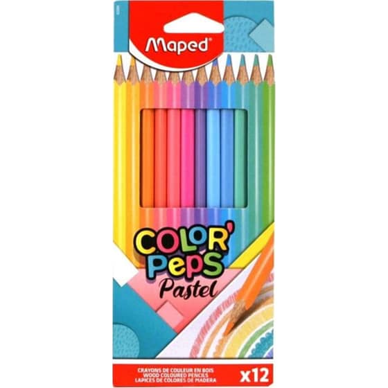 Ξυλομπογιές Maped Παστέλ Color Peps 12 Τεμάχια image 0