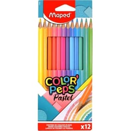 Ξυλομπογιές Maped Παστέλ Color Peps 12 Τεμάχια
