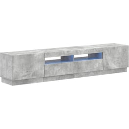 Έπιπλο Τηλεόρασης VidaXL HOORN με LED 3 τμχ 198 x 35 x 40 cm - Γκρι Σκυροδέματος