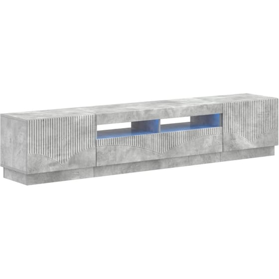 Έπιπλο Τηλεόρασης VidaXL HOORN με LED 3 τμχ 198 x 35 x 40 cm - Γκρι Σκυροδέματος image 0