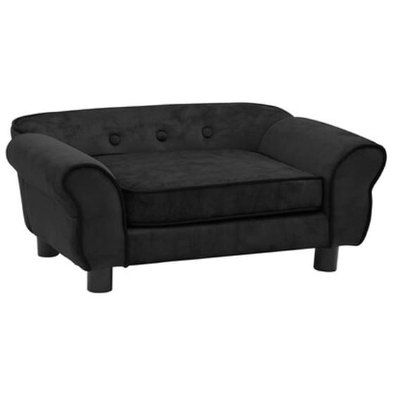 Vidaxl Καναπές - Κρεβάτι Σκύλου Μαύρος 72 X 45 X 30 Εκ. Βελουτέ image 2