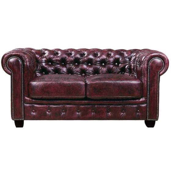 Διθέσιος Καναπές Woodwell Chesterfield-689 Ε9574.24 160x92cm - Βυσσινί image 0
