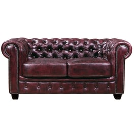 Διθέσιος Καναπές Woodwell Chesterfield-689 Ε9574.24 160x92cm - Βυσσινί