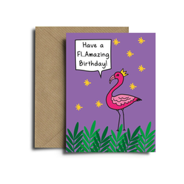 Ευχετήρια Κάρτα Spread The Magic Birthday Flamingo Kraft Collection