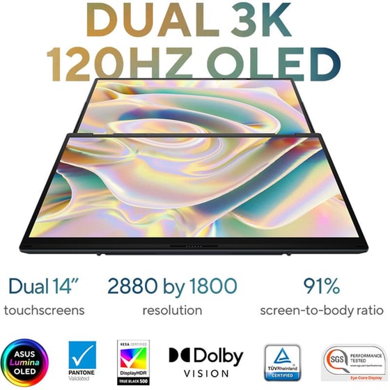 Asus Zenbook Duo 14'' QHD+ OLED (Core Ultra 7-255H/32 GB/1TB SSD/Arc Graphics/Win11Pro) Laptop image 8