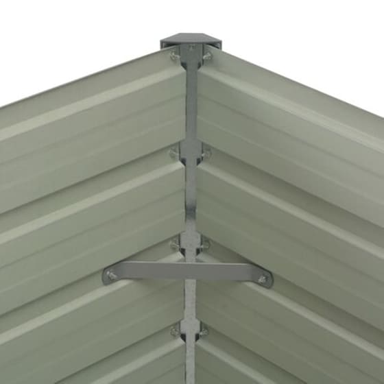 Vidaxl Ζαρντινιέρα Ψηλή Καφέ 100 X 100 X 77 Εκ. Από Γαλβανισμένο Χάλυβα image 5