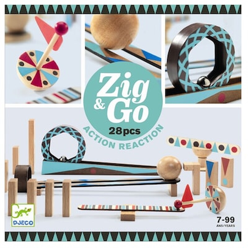 Djeco Κατασκευή Ντόμινο Zig And Go 28τεμ.