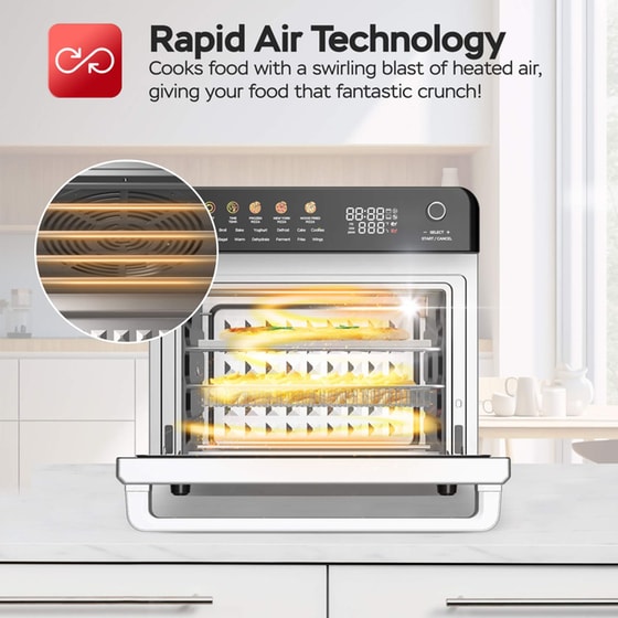 TURBOTRONIC TT-AFO310 34 Lt Ασημί Ηλεκτρικό Φουρνάκι image 10