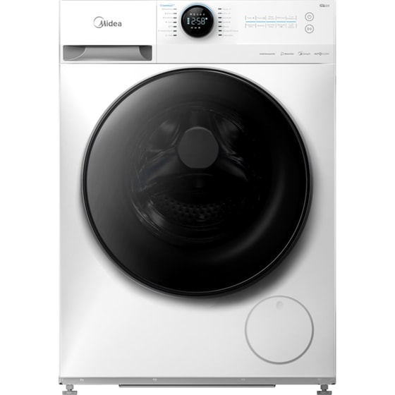 MIDEA MF200W100WB/W-GR 10 kg 1.400 Στροφές Λευκό με Wi-Fi Πλυντήριο Ρούχων image 0