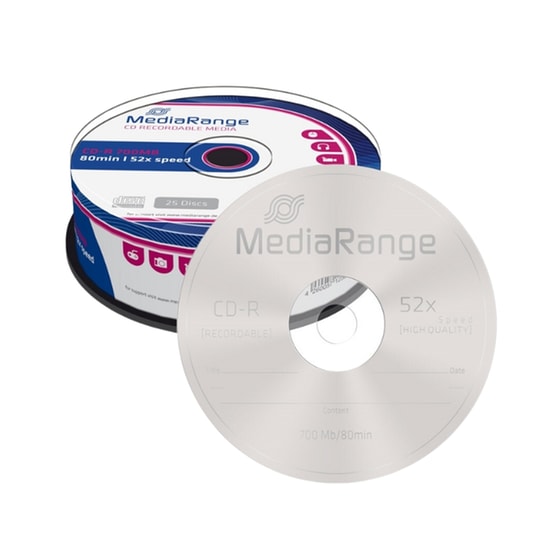 Δίσκοι CD/DVD MediaRange CD-R 700MB 25τμχ image 1