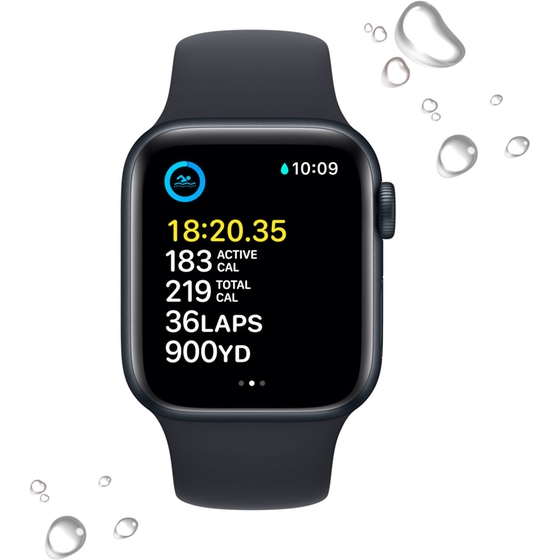 Apple Watch SE Cellular 40mm Midnight Aluminium Case with Midnight Sport Band - Regular image 3
