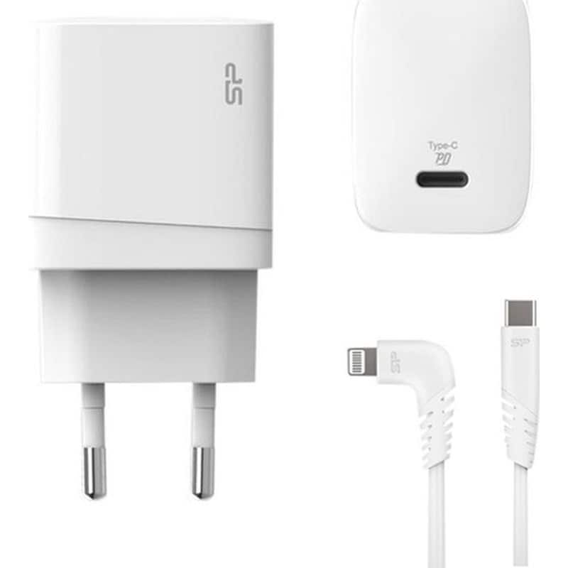 Silicon Power Φορτιστής Τοίχου Qm10 USB-C, 18W MFI - Λευκό