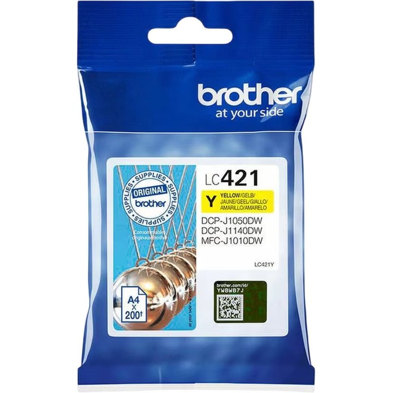 BROTHER LC-421 Κίτρινο Μελάνι Εκτυπωτή )
