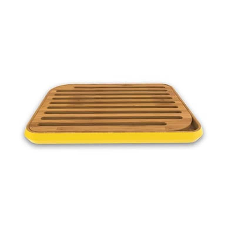 PEBBLY Επιφάνεια Κοπής Pebbly Φυσικό Bamboo 35x25cm - Κίτρινο