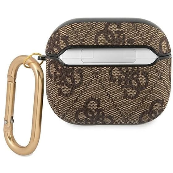 Θήκη Ακουστικών Guess Script Metal Logo για Apple AirPods 3rd Gen - Brown image 1
