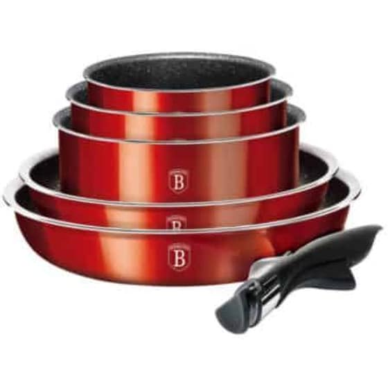 Σετ Μαγειρικά Σκεύη BERLINGER BH-1674 12 τμχ Κόκκινο image 1