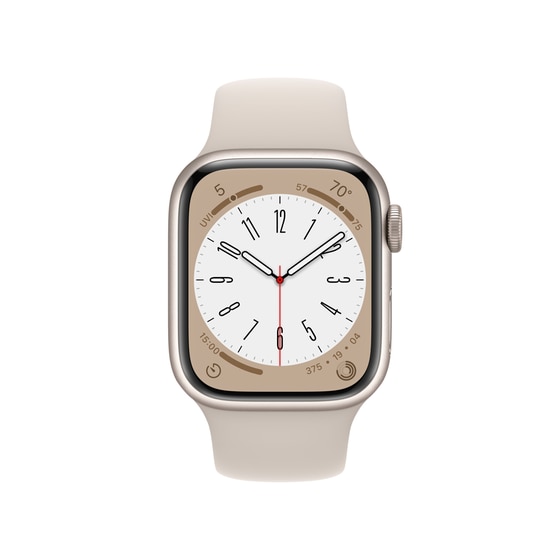 Apple Watch Series 8 Starlight Aluminium 45mm GPS- Starlight Sport Band Regular image 1