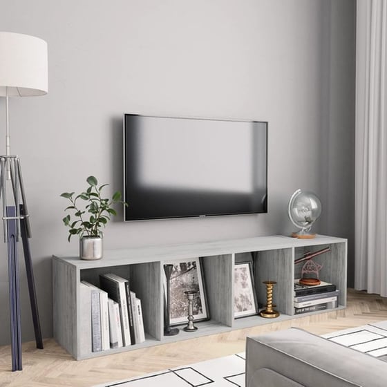 Έπιπλο Τηλεόρασης VidaXL από Μοριοσανίδα 143x30x36cm - Γκρι image 5