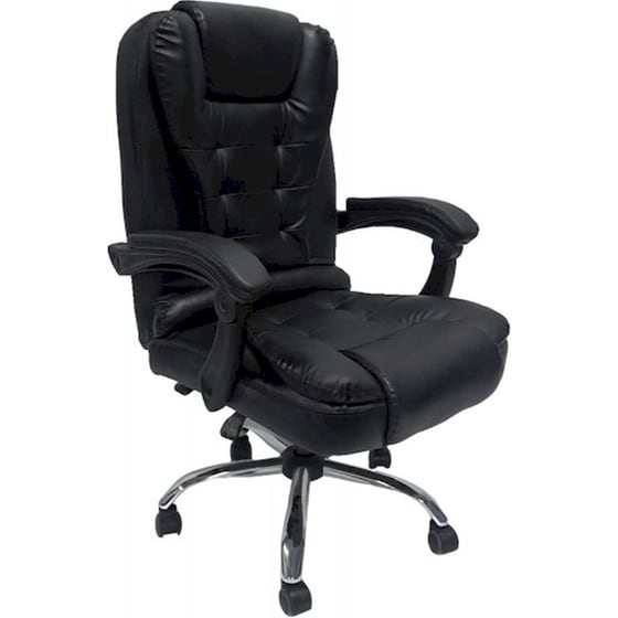 Καρέκλα Γραφείου 24Mall Destro από Τεχνητό Δέρμα - Μαύρη image 0