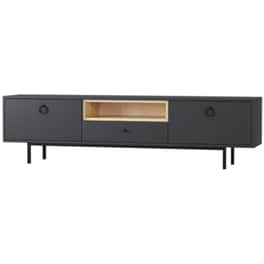 Έπιπλο Τηλεόρασης 24Mall Bigio από Μοριοσανίδα 180x35x48 cm - Ανθρακί/Μπεζ