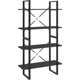 Βιβλιοθήκη VidaXL από Μέταλλο 80x30x140 cm - Μαύρο