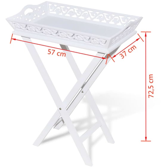 Τραπεζάκι Σαλονιού Vidaxl από MDF 57x37x11cm - Λευκό image 6