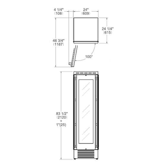 BERTAZZONI WC605BLP2T για 80 Μπουκάλια Λευκό Πλήρως Εντοιχιζόμενος Συντηρητής Κρασιών image 1