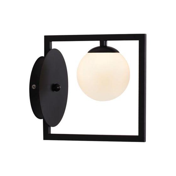 Απλίκα Τοίχου Aca Quadro Od91221w Μεταλλική 10x20x20 cm - Μαύρη/Λευκή image 0