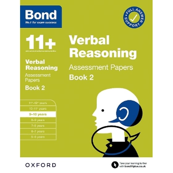 Bond 11+ Verbal Reasoning Assessment Papers 9-10 Years Book 2: For 11+ GL assessment and Entrance Exams image 0