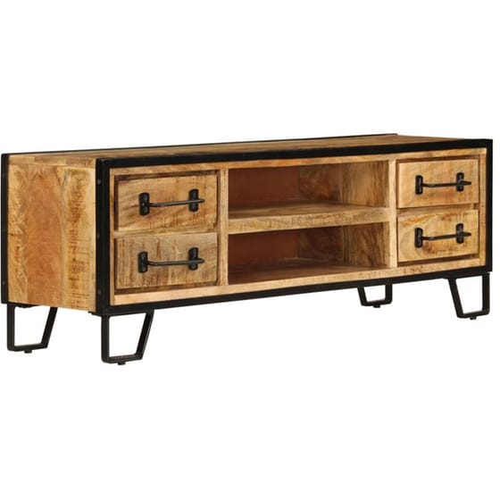 Έπιπλο Τηλεόρασης VidaXL από Ξύλο 120x30x40cm - Καφέ/Μαύρο image 3