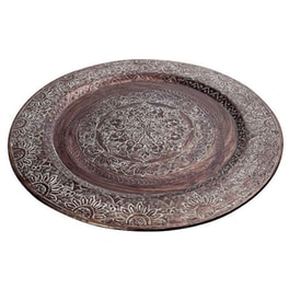 Διακοσμητική Πιατέλα Espiel Lak510 από Αλουμίνιο Φ40x4 cm - Καφέ