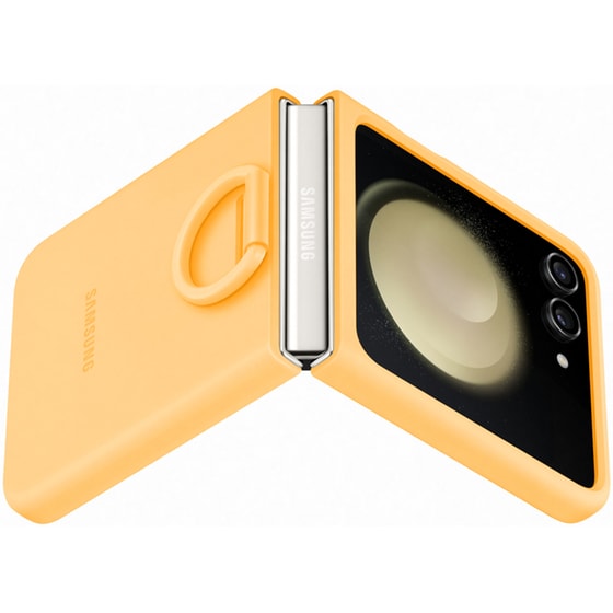 Θήκη Samsung  Galaxy Z Flip5 - Samsung Silicon Case with Ring - Apricot image 3