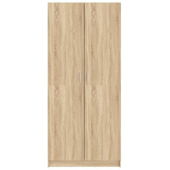 Δίφυλλη Ντουλάπα Vidaxl από Μοριοσανίδα 80x52x180cm - Sonoma image 2