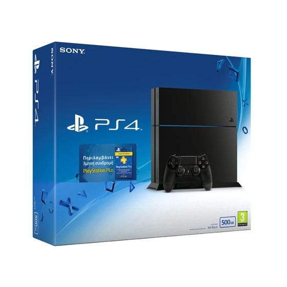 Sony PlayStation 4 - 500GB C Chassis & Συνδρομή PlayStation Plus 3 Μήνες image 0