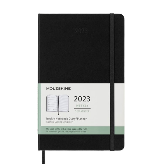 Ημερολόγιο Moleskine 2023 Εβδομαδιαίο 12M 13 x 21 cm Μαύρο image 0