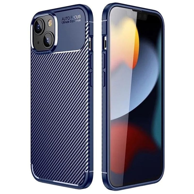 Θήκη Apple iPhone 14 - Ancus AutoFocus Carbon Fiber - Blue