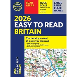 2026 Philip's Easy to Read Road Atlas of Britain