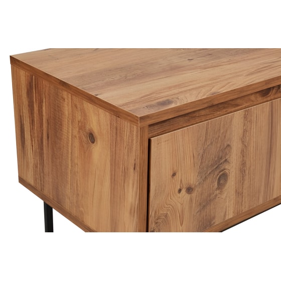 Έπιπλo Τηλεόρασης Lupo από Μοριοσανίδα 140x40x50cm - Καρυδί/Μαύρο image 5