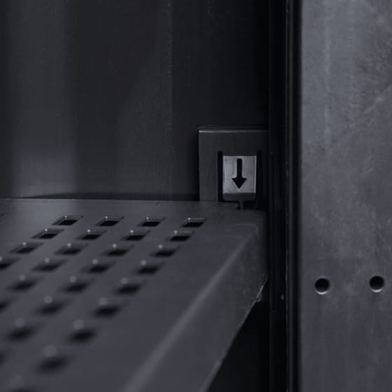 Ντουλάπα VidaXL Τρίφυλλη Πλαστική 97x38x87 cm - Γκρι/Μαύρο image 3