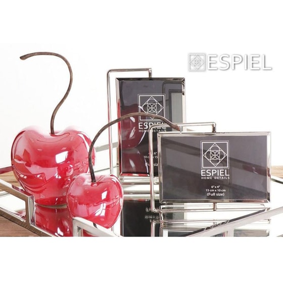 Κορνίζα 2 Όψεων Espiel Fam574 Μεταλλική 15x10 cm - Ασημί image 1