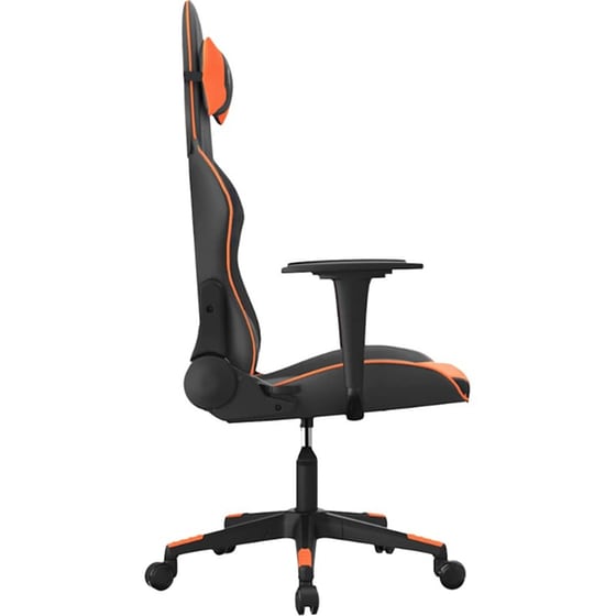Καρέκλα Gaming VIDAXL 345451 με Ρυθμιζόμενα Μπράτσα από Τεχνητό Δέρμα - Μαύρο / Πορτοκαλί image 2